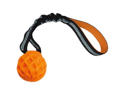 109306 nobby hracka plovouci tpr micek s provazem 37cm oranzovy