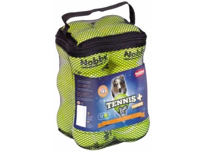 93463 nobby tenisovy micek s s piskatkem 5 5 cm 12 ks