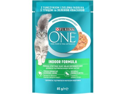 112982 5 purina one indoor minifiletky s tun a kem a zeleny mi fazolkami ve s t a ve 85g 1