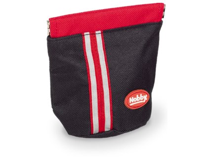 3717 2 nobby samozaviraci pamlskovnik cerveny s klipsem 11x11cm z kategorie chovatelske potreby a krmiva pro psy doplnky pro vycvik a sport psu pamlskovniky tasky pro psy