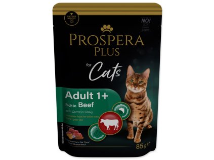 93838 kapsicka prospera plus cat adult 1 hovezi s dyni 85g