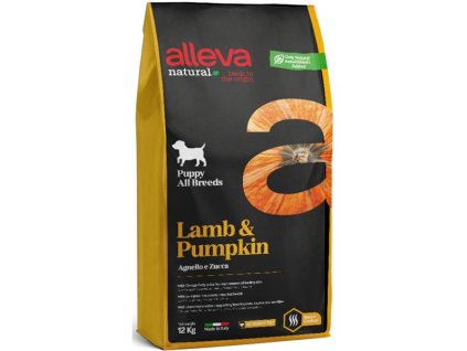 94309 alleva natural dog dry puppy lamb pumpkin all breeds 12kg