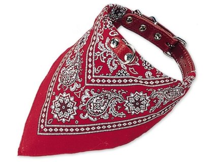 7440 1 nobby kozeny obojek se satkem 40cm cervena z kategorie chovatelske potreby a krmiva pro psy obojky voditka a postroje pro psy obojky pro psy