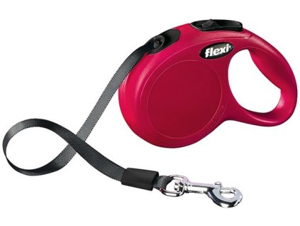 7596 1 flexi new classic xs voditko paskove 3m 12kg cervena z kategorie chovatelske potreby a krmiva pro psy obojky voditka a postroje pro psy voditka pro psy samonavijeci voditka pro psy