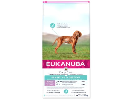 51960 1 eukanuba daily care puppy sensitive digestion 12 kg z kategorie chovatelske potreby a krmiva pro psy krmiva pro psy granule pro psy
