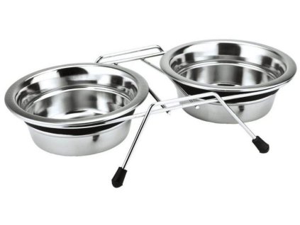 5169 1 nobby nerezovy stojan 2 misky 2 5l 24cm z kategorie chovatelske potreby a krmiva pro psy misky a davkovace pro psy vyskove stojany pro psy