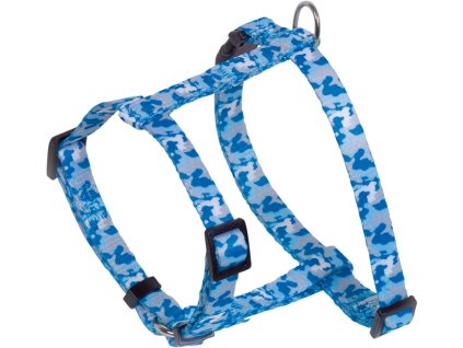37875 2 nobby postroj maskacovy camouflage 20 35 cm modra z kategorie chovatelske potreby a krmiva pro psy obojky voditka a postroje pro psy postroje pro psy