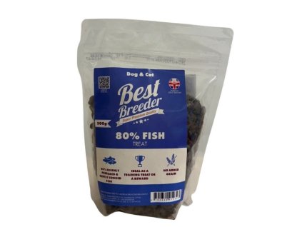 80550 best breeder grain free 80 fish dog treats 500 g