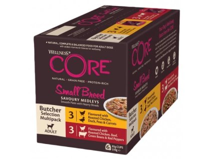 96679 24756 wellness core small breed savoury medleys butcher selection multipack 510 g