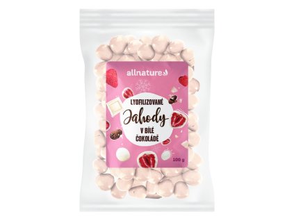 110410 allnature mrazem susene jahody v bile cokolade 100 g