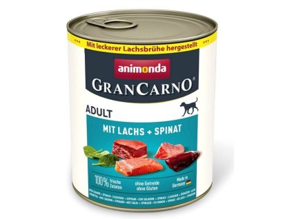 90237 1 grancarno adult s lososem a spenatem 800 g