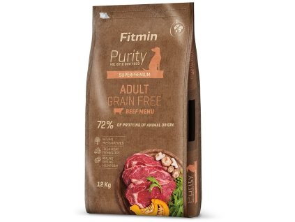 21930 3 fitmin purity adult beef grain free kompletni krmivo pro psy 12 kg