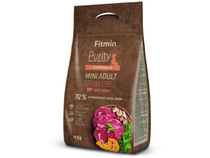 2967 1 fitmin dog purity gf adult mini beef 4kg z kategorie chovatelske potreby a krmiva pro psy krmiva pro psy granule pro psy
