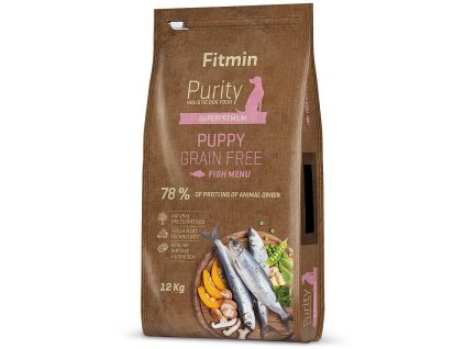 3486 3 fitmin purity puppy fish grain free kompletni krmivo pro stenata 12 kg