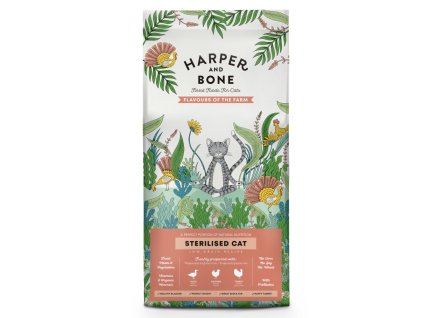 78585 2 harper and bone cat sterilised prichute farmy 5 kg z kategorie chovatelske potreby a krmiva pro kocky krmivo a pamlsky pro kocky granule pro kocky
