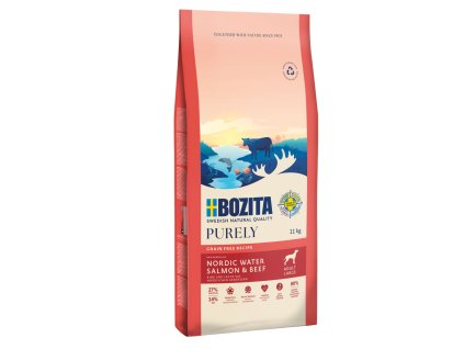 90330 bozita purely dog adult large salmon beef gf 11 kg