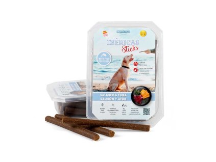 102643 ibericas dog tycinky losos a tunak 350 g cca 30 ks