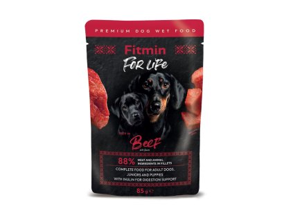 112292 fitmin for life hovezi kapsicka pro psy s inulinem 85g