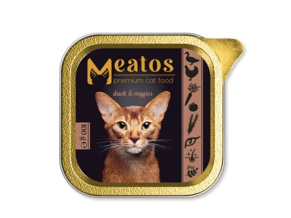 105556 meatos cat duck vegetable 100 g