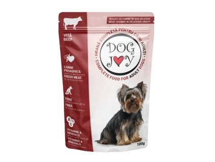 108673 dog joy kapsicka pro psy hovezi v omacce 100 g