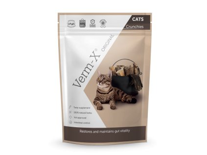 98149 verm x prirodni granule proti strevnim parazitum pro kocky 120g