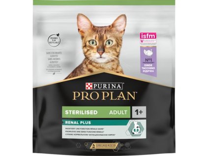 102559 pro plan cat adult sterilised renal plus kruta 400 g