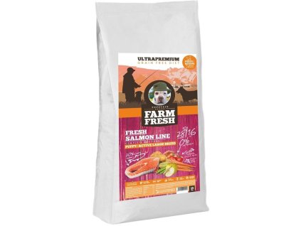 83100 farm fresh salmon line puppy active large breed 15 kg