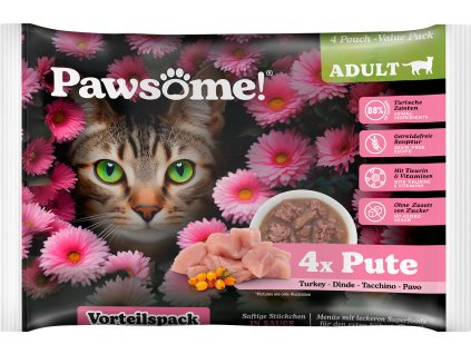 92083 pawsome adult kapsicka s krutim masem multipack 4x85g
