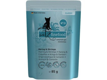 87876 catz finefood kapsicka no 13 se sledem a krevetami 85g