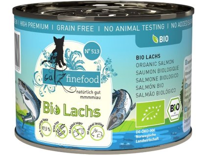 88032 catz finefood konzerva bio no 513 s lososem 200g