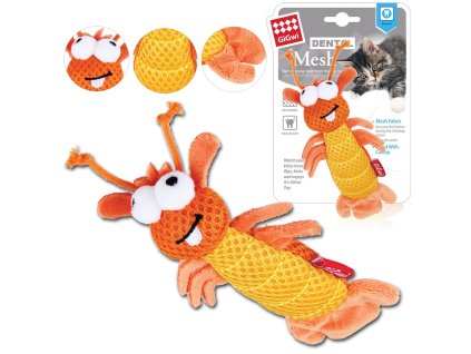 103291 gigwi dental mesh oranzova kreveta catnip