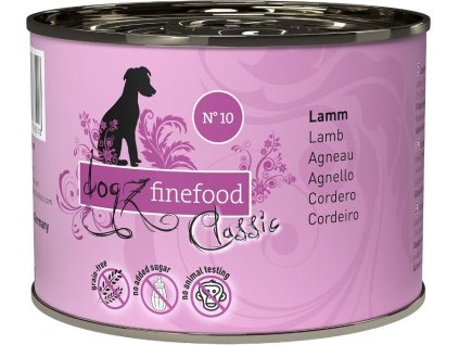 86355 konzerva dogz finefood no 10 s jehnecim masem 200 g