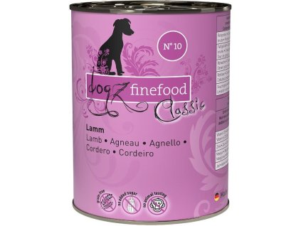 86376 konzerva dogz finefood no 10 s jehnecim masem 400 g