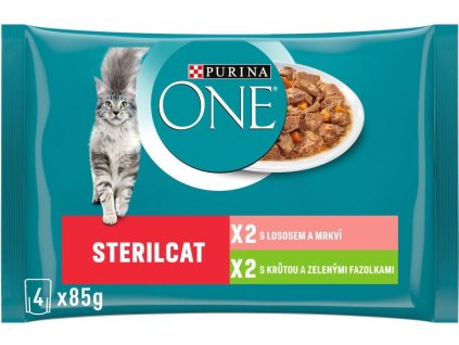 112964 6 purina one sterilcat minifiletky s kru tou a lososem ve s t a ve 4 85g 1