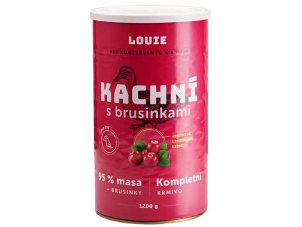 92164 louie konz pro psy kachni s brusinkami 1200 g