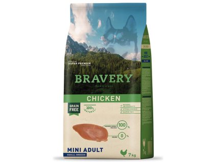 114856 bravery dog mini adult chicken 7kg