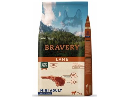114862 bravery dog mini adult lamb 7kg