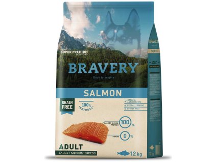 114898 bravery dog large medium adult salmon 12kg