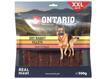 49107 ontario snack dry rabbit fillet 500g original