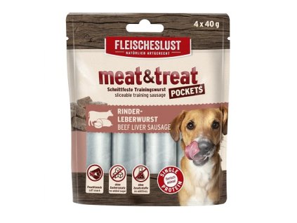 84129 meat treat treninkovy salamek liver 4x40g