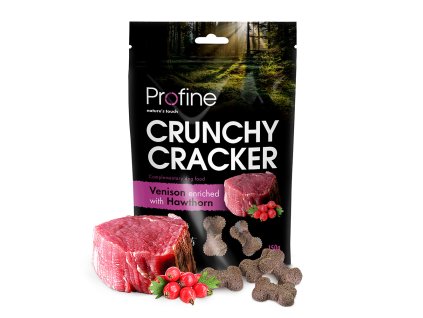 99838 profine dog crunchy cracker venison enriched with hawthorn 150 g