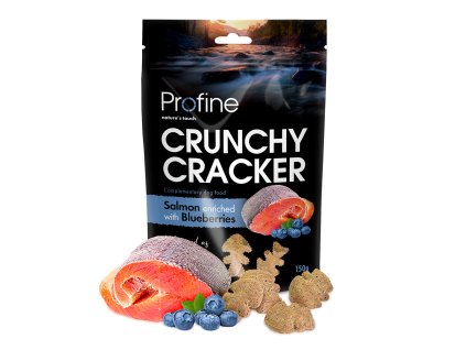 99841 profine dog crunchy cracker salmon enriched with blueberries 150 g