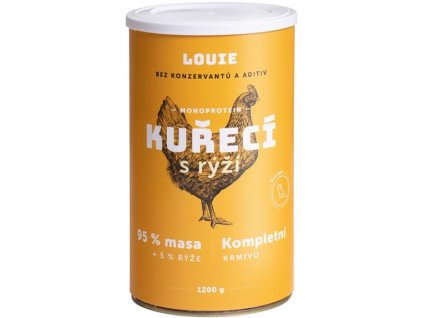 92104 louie konz pro psy kureci s ryzi 1200g