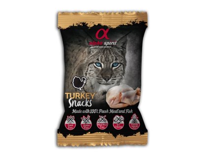 99937 alpha spirit cat turkey snacks 50 g