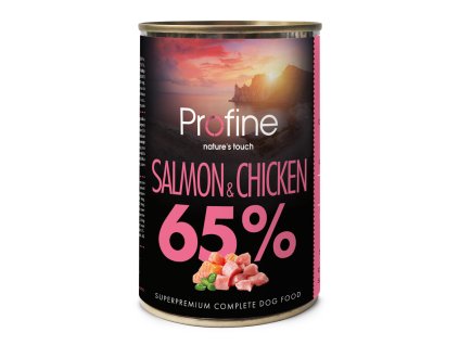 100033 konzerva profine 65 chicken salmon 400g