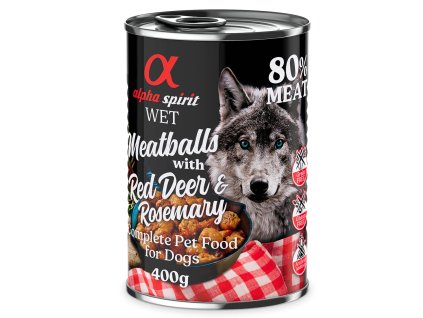 100153 alpha spirit konzerva red deer with rosemary 400g
