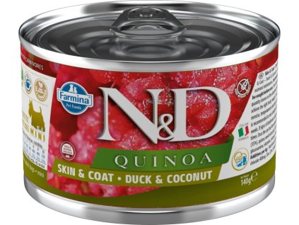 8832 1 n d dog quinoa duck coconut mini 140g