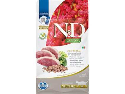 101143 n d quinoa cat gf duck broccoli asparagus neutered adult 300 g