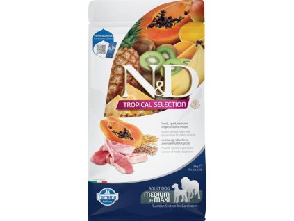 100780 n d tropical selection dog lg lamb adult medium maxi 2 kg