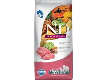 100801 n d tropical selection dog lg pork adult medium maxi 10 kg